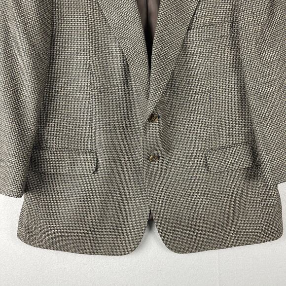 Andre Vachon Lambswool Blazer Sport Coat Mens 46S Brown 2 Button - Picture 3 of 16